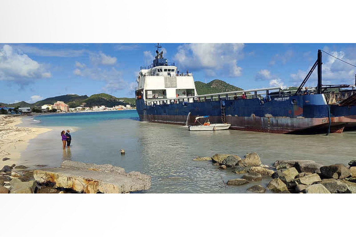 Operation starts to relocate beached vessel Island Scout